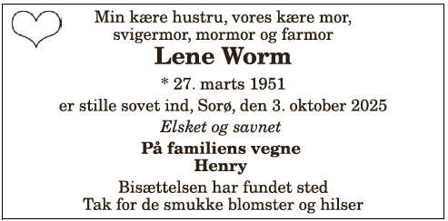 Lene Worm 1210387300