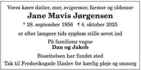 Jane Mavis Jørgensen 1210387510
