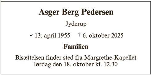 Asger Berg Pedersen - ID 67493