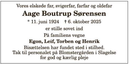Aage Boutrup Sørensen - 1210387714