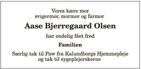 Aase Bjerregaard Olsen - 1210388330