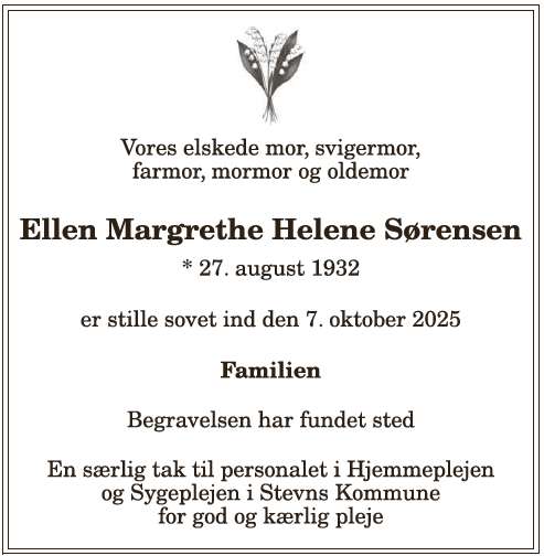 Ellen Margr. Helene Sørensen - 121038796
