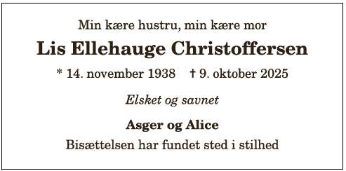 Lis Ellehauge Christoffersen - 121038812