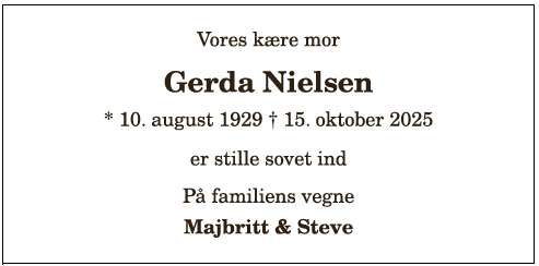 Gerda Bodil Helene Nielsen - 1210388518