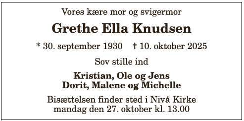 Grethe Ella Knudsen - 1210388367