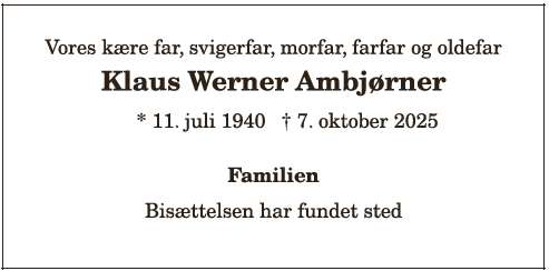 Klaus Werner Ambjørner 19447,