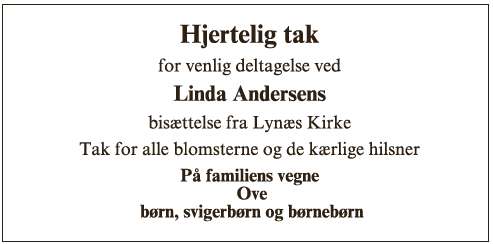 Linda Erna Yvonna Andersen  67768