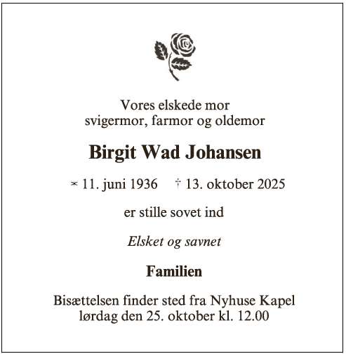 Birgit Wad Johansen  67731
