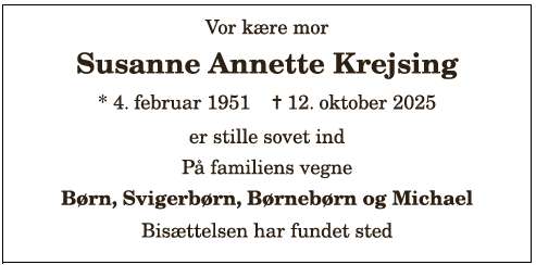 Susanne Annette Krejsing - 1210388205