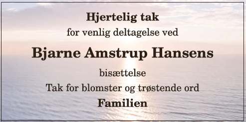 Bjarne Amstrup Hansen / Tak 1210388343