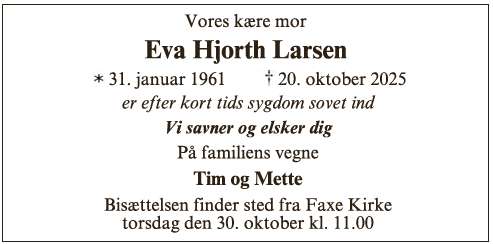 Eva Hjort Larsen - ID 67993