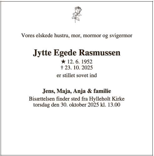 Jytte Egede Rasmussen -