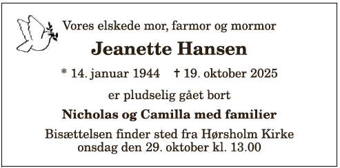 Jeanette Hansen - 1210389119