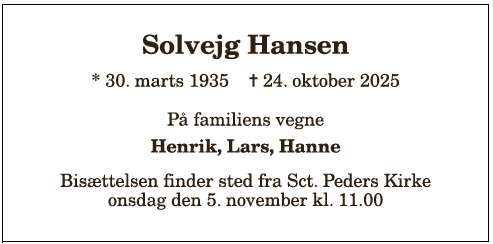 Solvejg Hansen - 1210389292