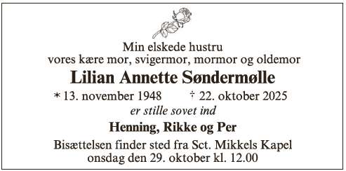 Lilian Annette Søndermølle - ID 68014