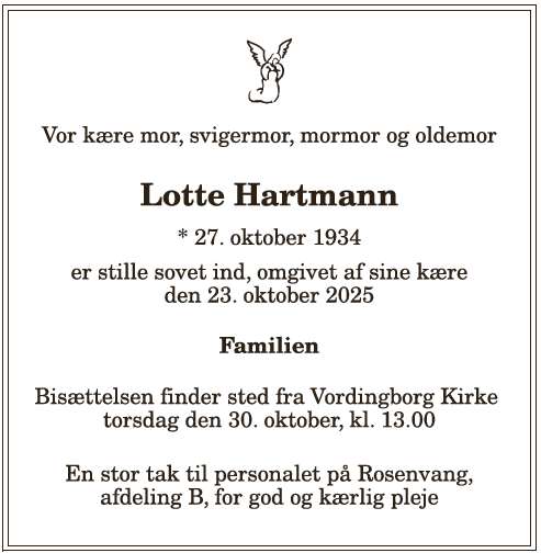Inge Liselotte Hartmann 1210389323