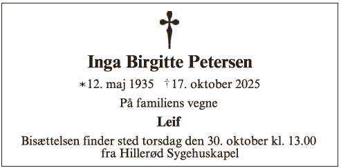 Inga Birgitte Petersen - ID 67851