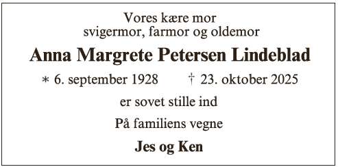 Anna Margrete Petersen Lindeblad - 68119
