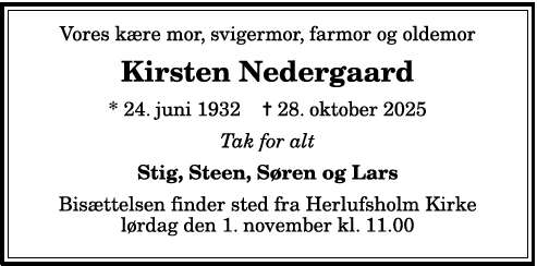 Kirsten Nedergaard - 1210389700