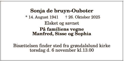 Sonja de bruyn-Ouboter