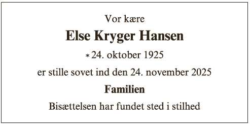 Else Kryger Hansen