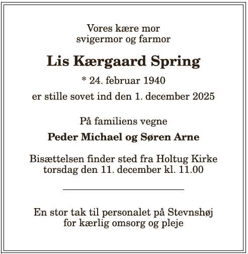 Lis Kærgaard Spring/1210393318