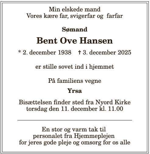 Bent Ove Hansen