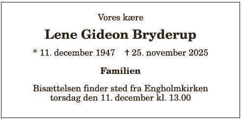 Lene Gideon Bryderup - 1210392884