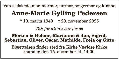 Anne-Marie Gylling Pedersen - 1210393358