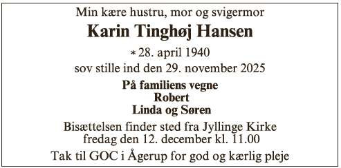 Karin Tinghøj (Marie) Hansen/ 69497
