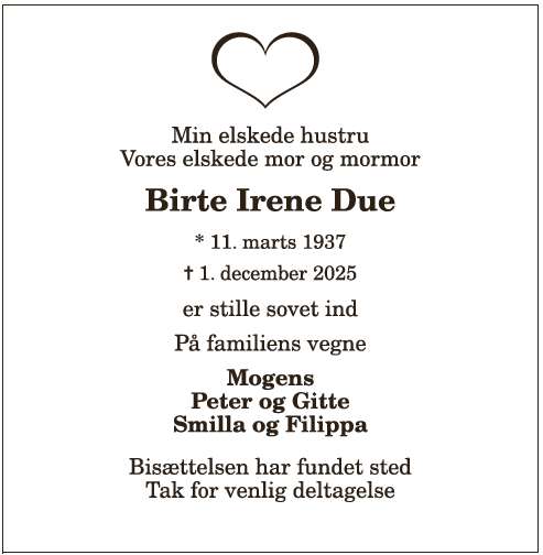 Birthe Irene Due - 1210393436