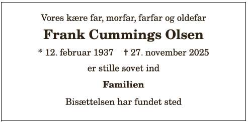 Frank Cummings Olsen - 1210393014