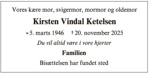 Kirsten Vindal Ketelsen - 69050