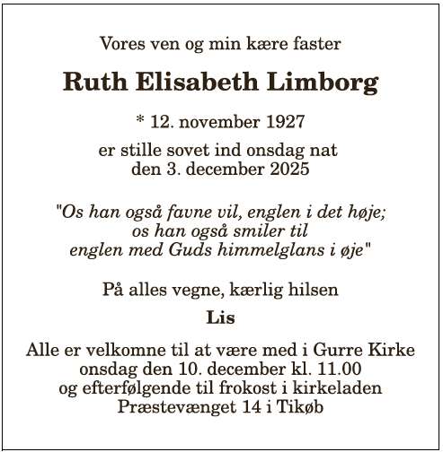 Ruth Elisabeth Limborg - 1210393642
