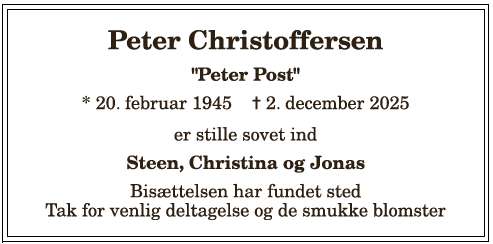 Peter Georg Christoffersen - 1210393391