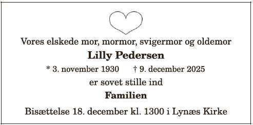 Lilly Pedersen - ID: 19907