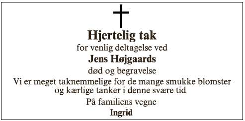 Jens Højgaard Kristensen - ID 69743