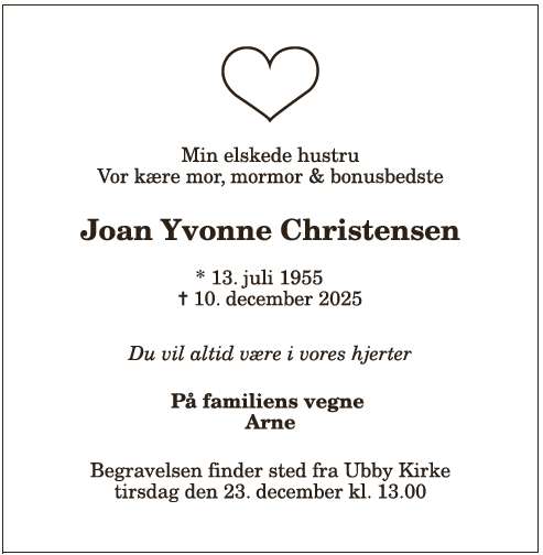 Joan Yvonne Christensen - 1210394283