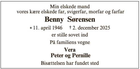 Benny Karl Sørensen - ID 69489