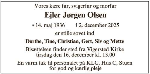 Ejler Jørgen Olsen - ID 69622