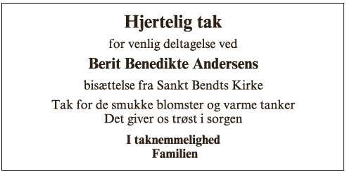 Berit Benedikte Andersen - ID 69745