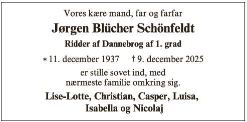 Jørgen Blücher Schönfeldt - ID 69702