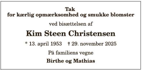 Kim Steen Christensen - 1210394072