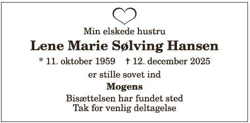 Lene Marie Sølving Hansen - 1210394522