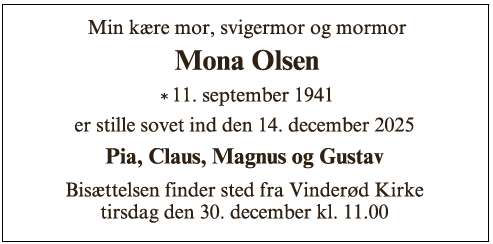 Mona Helene Olsen - ID 69922