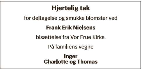 Frank Erik Nielsen - Tak