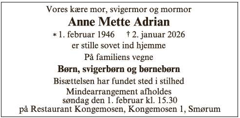 Anne Mette Adrian - ID 70590