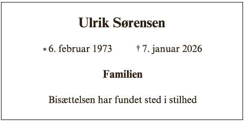 Ulrik Sørensen - ID 70549
