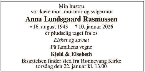 Anna Lundsgaard Rasmussen - ID 70715