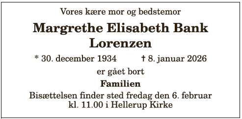 Margrethe Elisabeth Bank Lorenzen